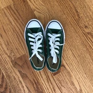 Green low top Converse